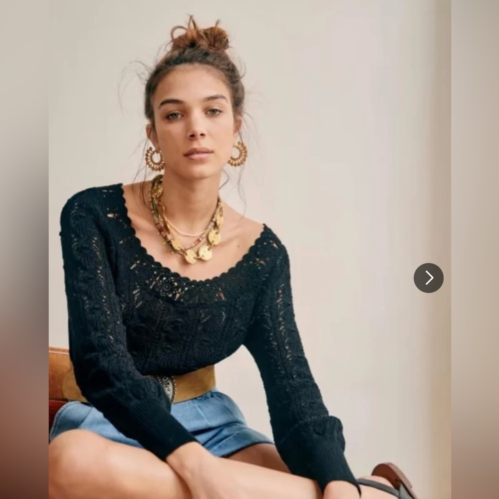 Sezane Artie Jumper Noir. - Size XS